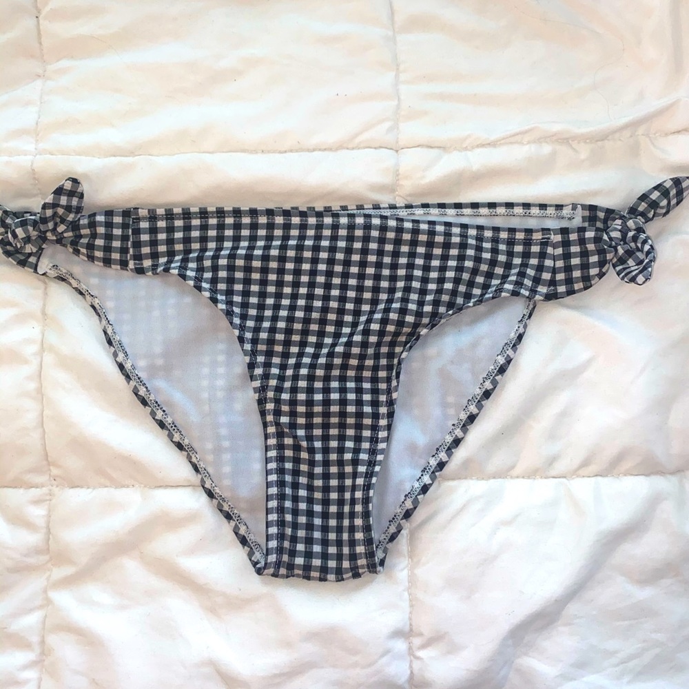 black gingham bikini bottoms